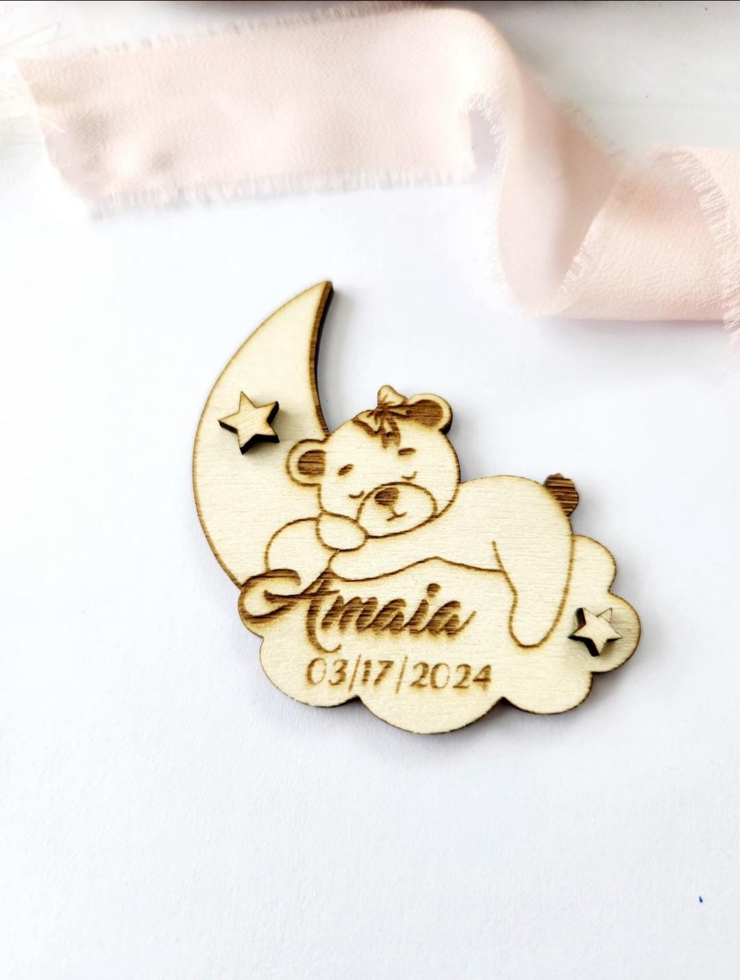 Baby shower magnets, baby shower gifts, personalized wooden, baby shower magnets, little bear magnets, baby shower thank you gifts